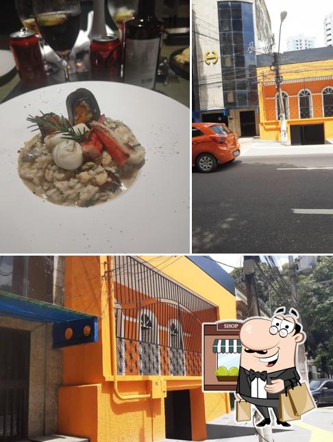 A foto da exterior e comida no Grand 375