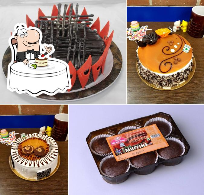 Monginis Cake Shop serves a selection of sweet dishes