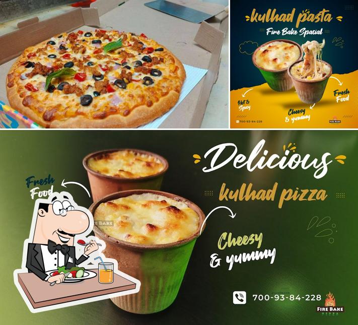 This is the picture showing food and beverage at fire bake pizza