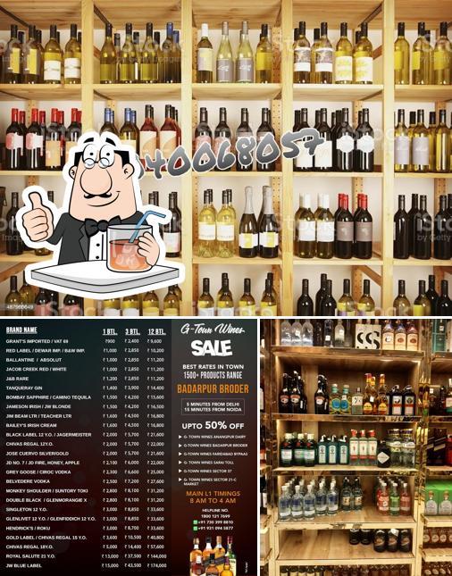 Among different things one can find drink and interior at Gtown L1 Wine