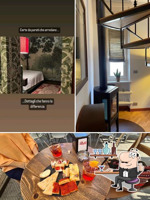 La interni e cibo del ristorante