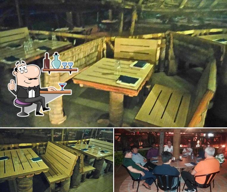 Take a seat at one of the tables at The Wharf Restaurant