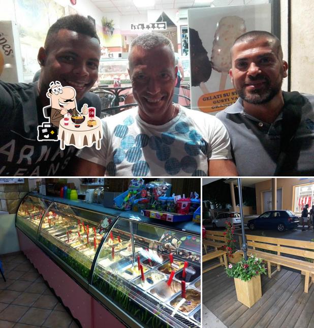Tra le diverse cose da Gelateria Slurpao Olbia si possono trovare la cibo e esterno