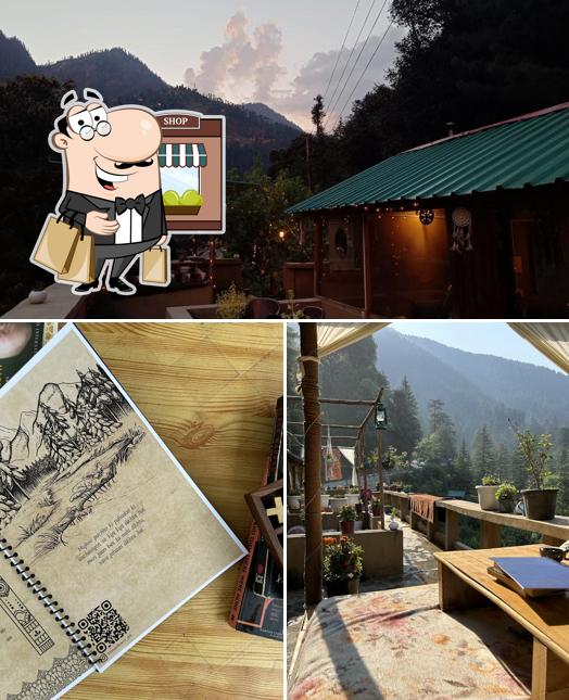 The restaurant's exterior and food