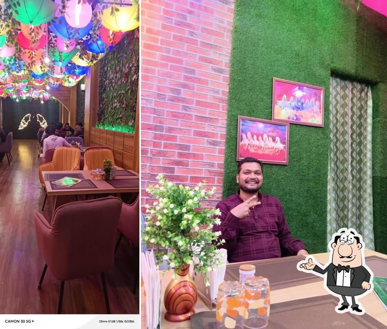 The interior of One7 restaurant