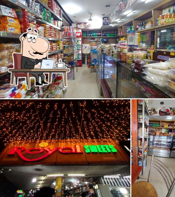 The interior of Royal Sweets