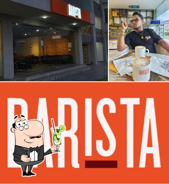 Enjoy a drink at Barista Country Square Vrindavan