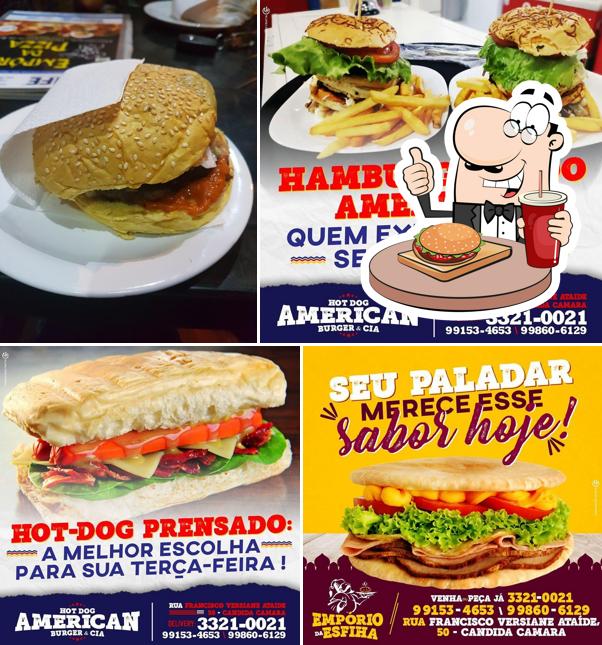 Experimente um hambúrguer no Empório Da Pizza