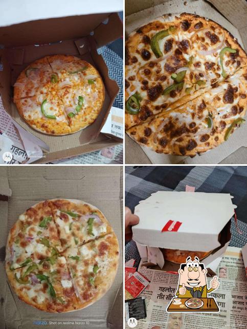 Pick pizza at New Pizza Shop