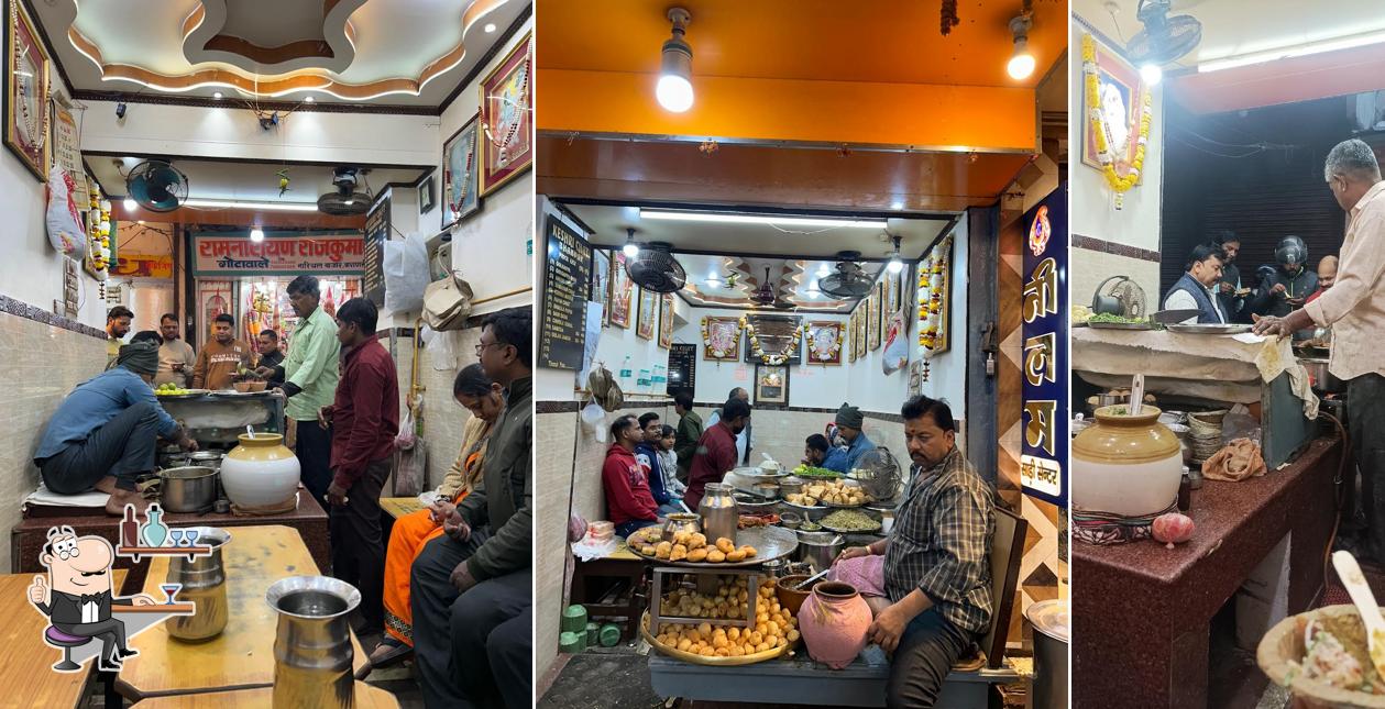 The interior of Keshri Chat Bhandar