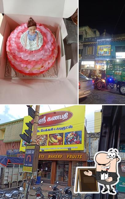 The picture of exterior and food at Sri Ganapathy Sweets, Bakery & Fruits