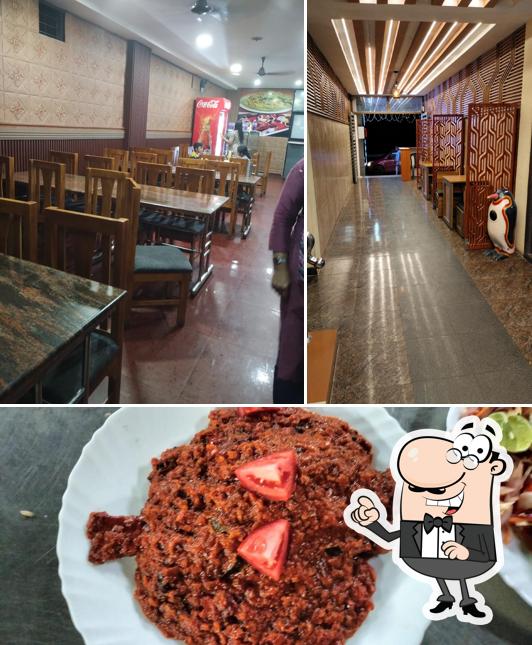Among different things one can find interior and food at Spice Inn