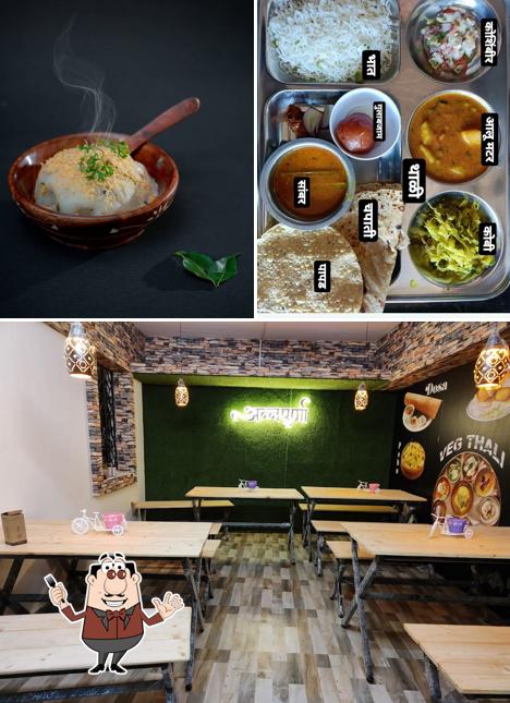 Hotel Annapurna thali is distinguished by food and interior