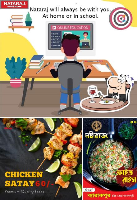 Take a look at the picture displaying food and interior at Nataraj (নটরাজ)