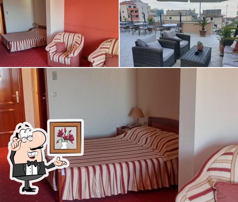 La interni e cibo del ristorante