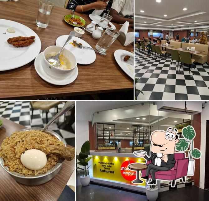 The interior of Madras Maplai Restaurant