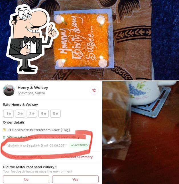 See this picture of Henry & Wolsey