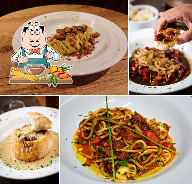 Esparguete à bolonhesa em Bordô Gastro Vino