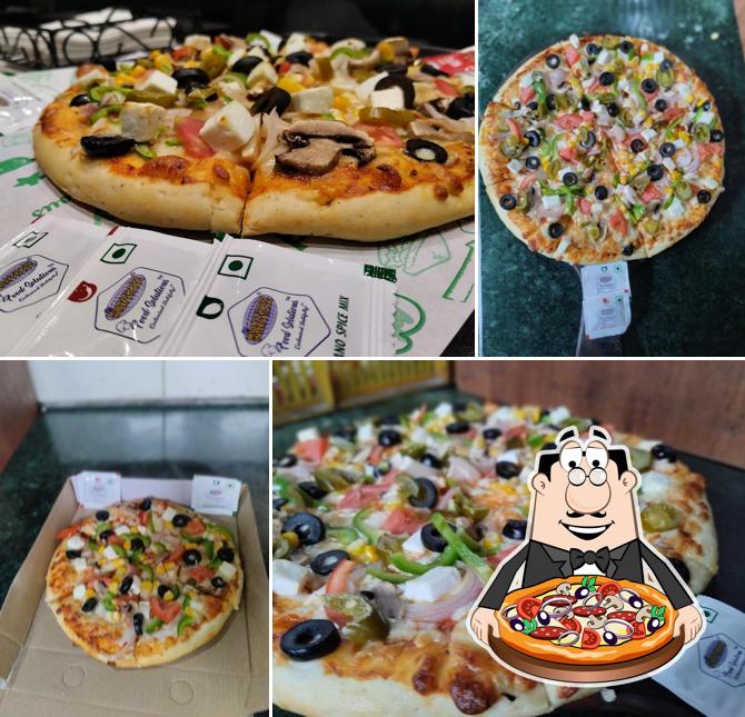 Pick pizza at Canadian Pizza & Burger Makhu