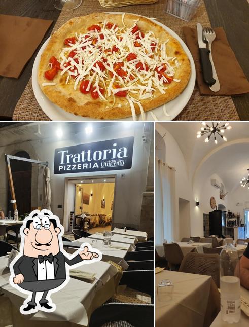 Questa è la foto che presenta la interni e cibo di Trattoria Pizzeria Borgo Ottocento