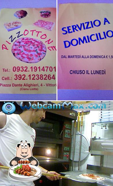 Tra le varie cose da Pizzottone si possono trovare la cibo e interni