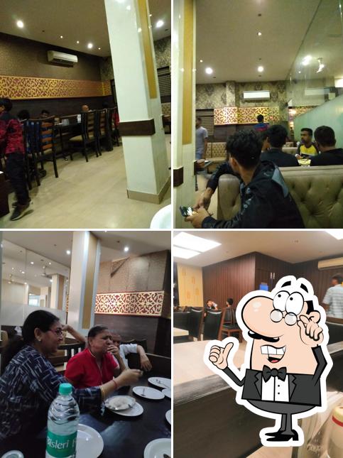 Take a seat at one of the tables at Udupi's Amantran