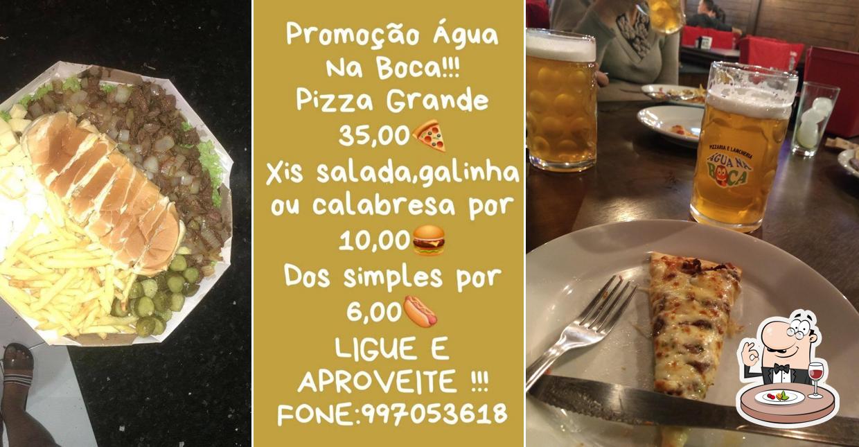 Platos en Pizzaria e Lancheria Água Na Boca