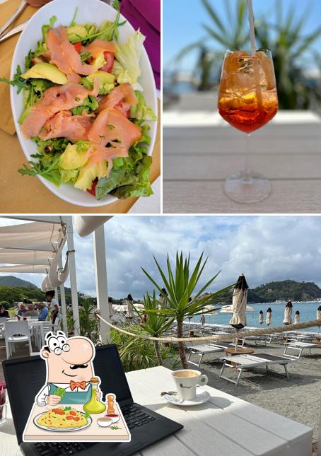 Questa è la immagine che mostra la cibo e bevanda di KumA Sestri Levante - spiaggia attrezzata
