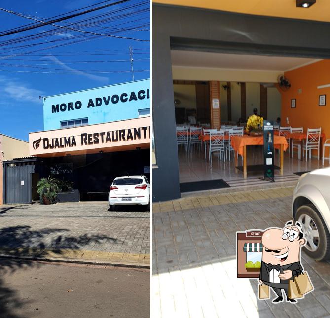 O exterior do Djalma restaurante