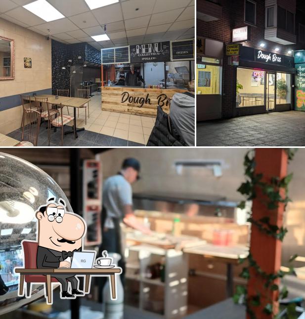 The interior of Dough Bros Pizza