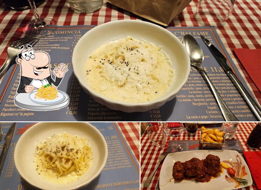 Spaghetti alla carbonara al Trattoria Romana Cacio e Pepe