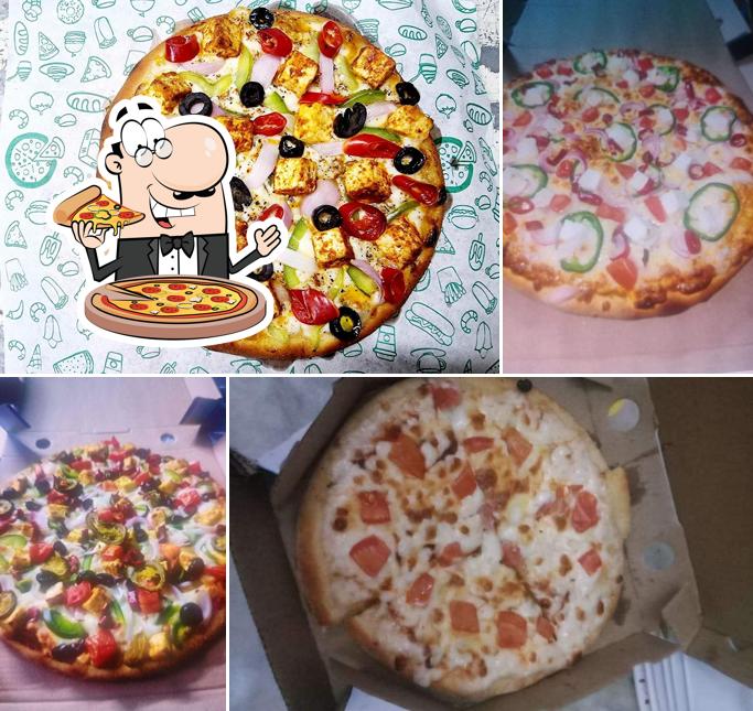 At First slice pizza Brijpuri, you can order pizza