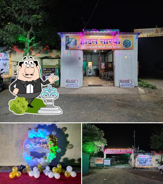 The exterior of Hotel Sarthi pure veg family garden and Restaurant