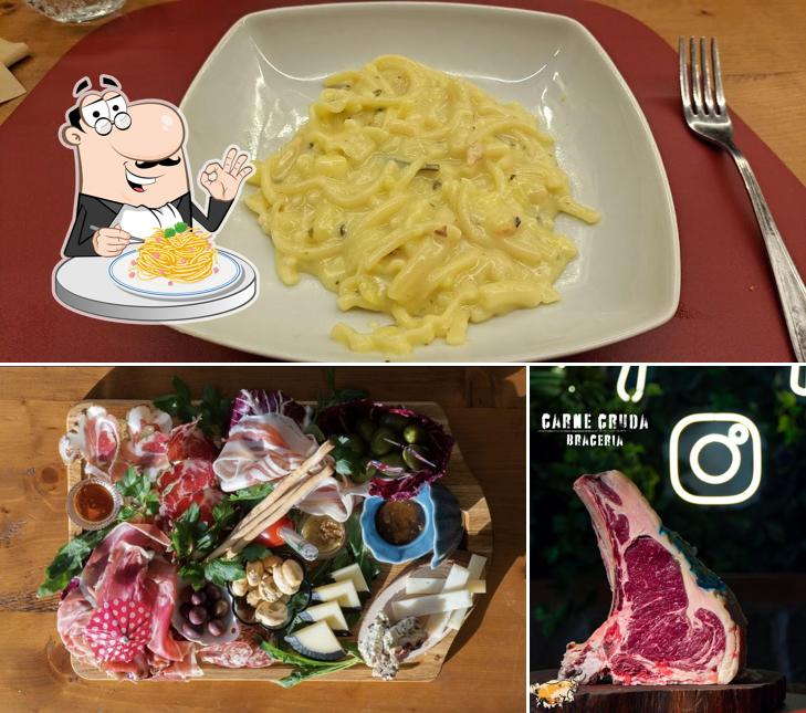 Spaghetti alla carbonara al Braceria Carne Cruda