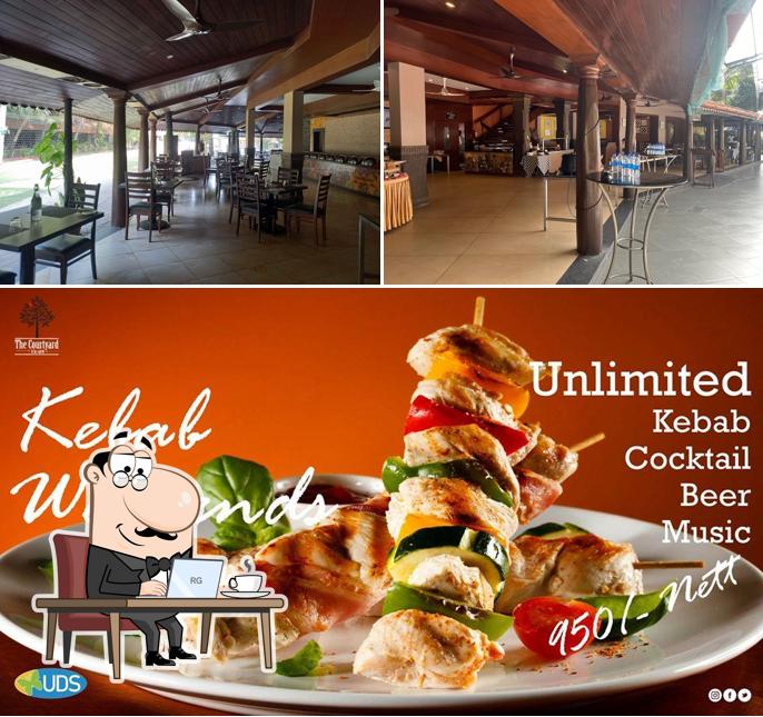 The Courtyard is distinguished by interior and food