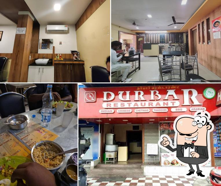 Take a seat at one of the tables at Durbar Restaurant