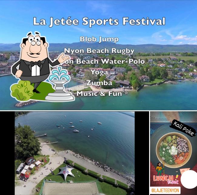 Dai un’occhiata alla foto che presenta la esterno e cibo di La Jetée Bar Lounge // #lajeteenyon