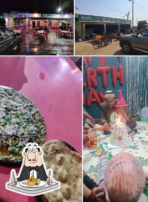 Raja dhaba is distinguished by food and exterior