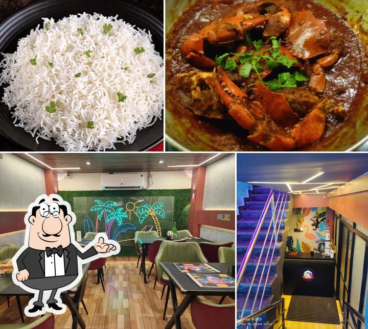 The image of interior and food at Coral Island Restocafe