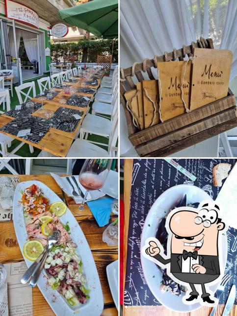 Gli interni di Trattoria il Gambero Rosso