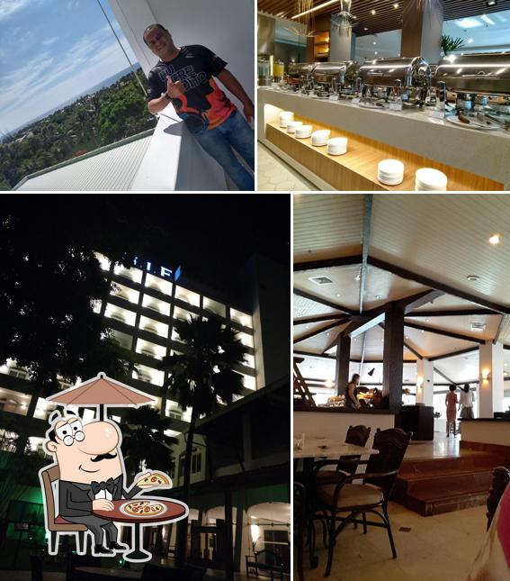 Você pode espairecer no exterior Restaurante Sabores de Itapuã