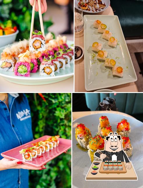 Scegli le diverse opzioni di sushi