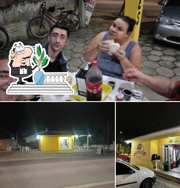 O exterior do AD lanchonete