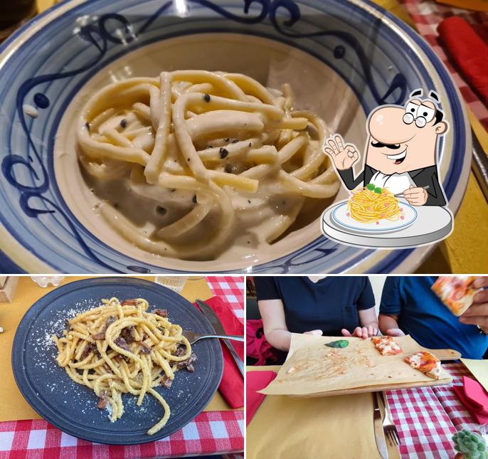 Spaghetti alla carbonara al Bar Osteria Da Romano