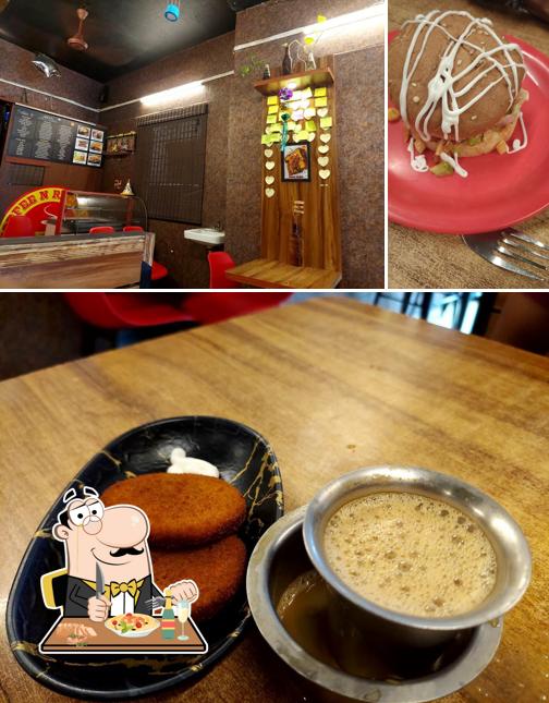 Among various things one can find food and interior at Coffee and Recharge