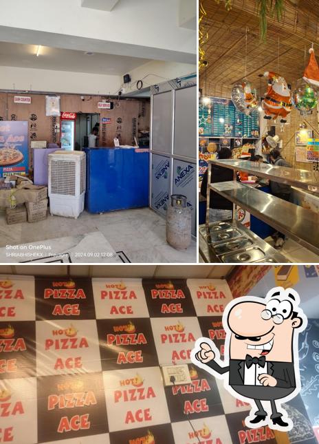 Take a seat at one of the tables at Hot Pizza Ace