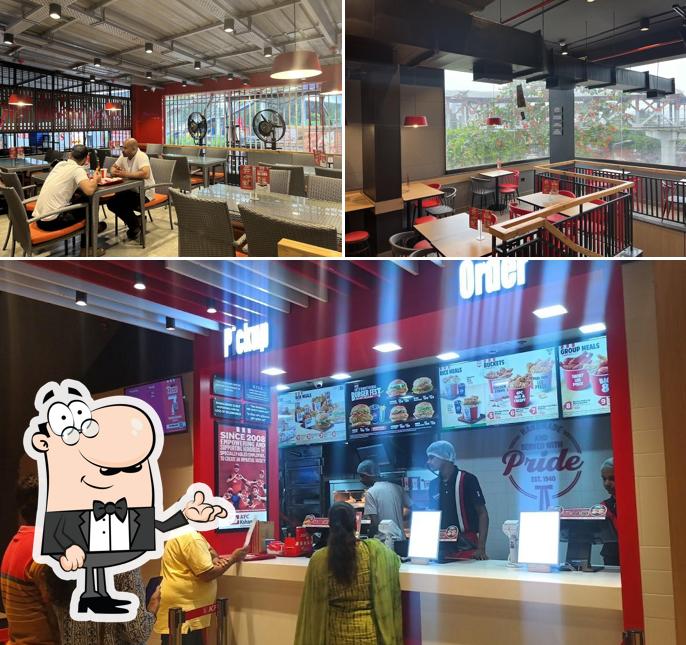 The interior of KFC