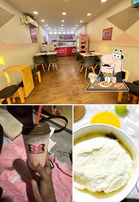 Take a look at the picture displaying food and interior at Baskin Robbins