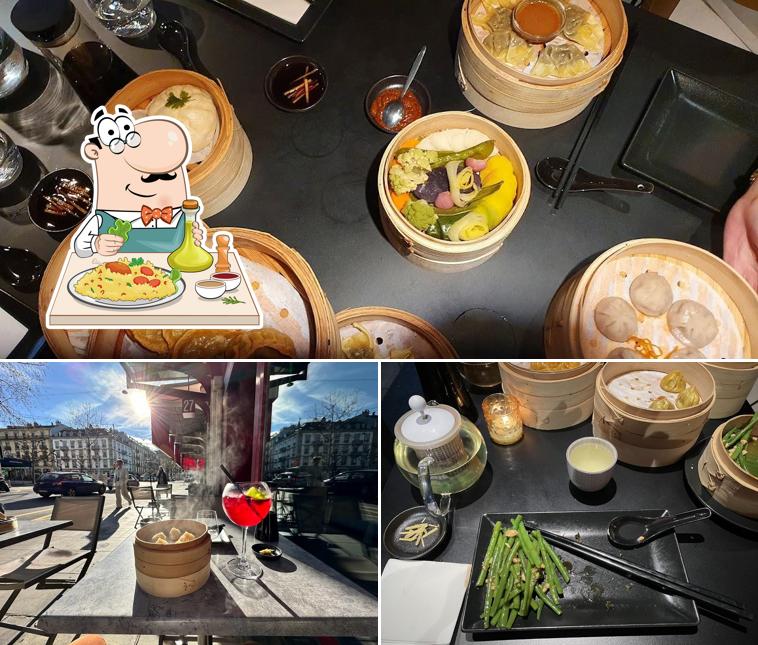 La cibo e esterno del ristorante