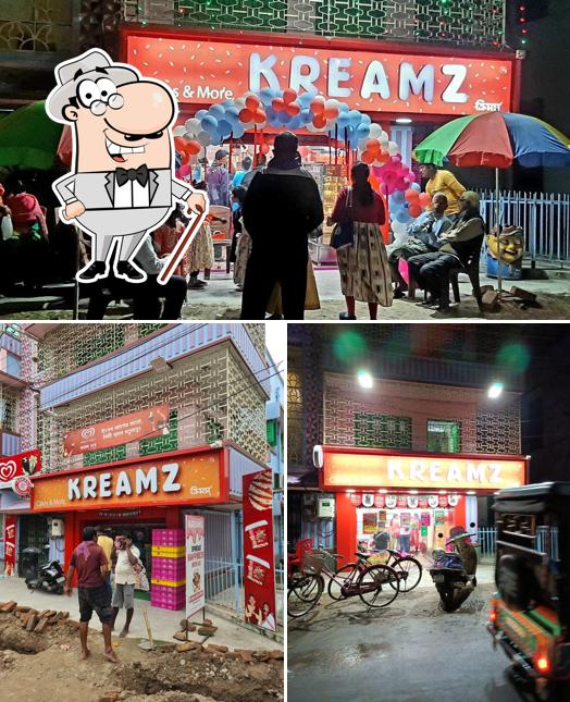 The image of exterior and food at KREAMZ, Chandannagar